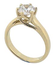 Prong engagement ring